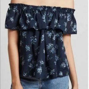 Current/Elliott  The Ruffle Top in Tossed Floral. size large. NWT